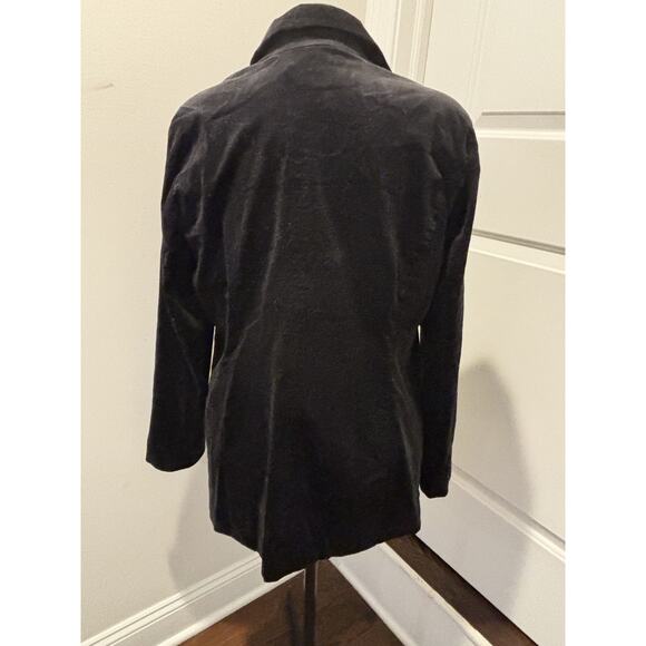 NWT Diane Gilman Black Velvet 2 Button Blazer, L - Picture 5 of 9